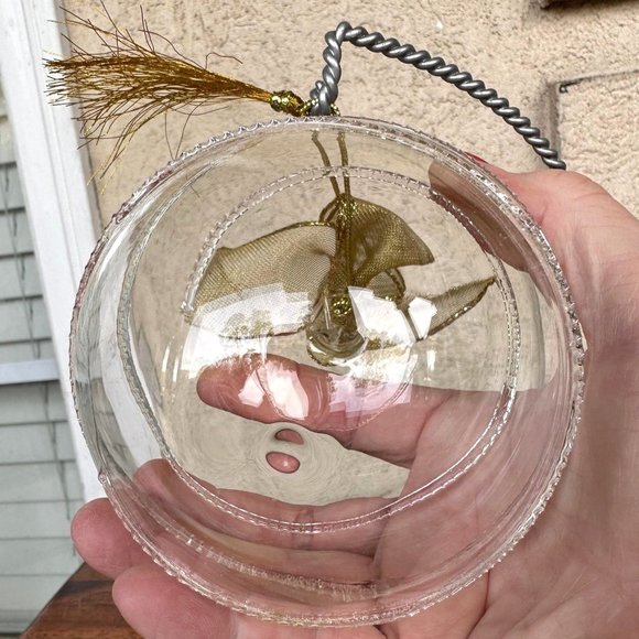 Lenox American By Design Blown Glass Ball Swirl Ornament 2012 Christmas Wedding - Picture 9 of 12